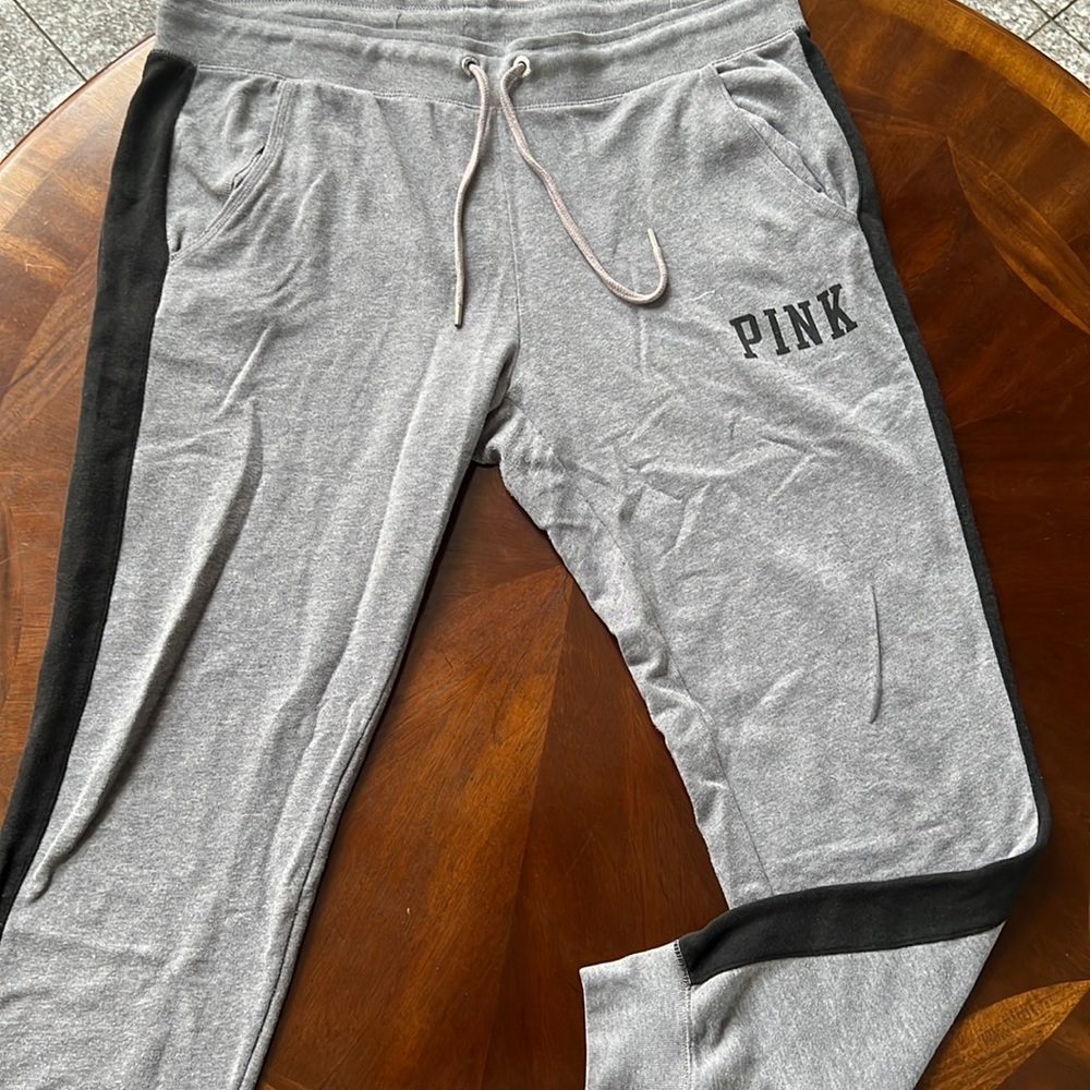 Victorias Secret PINK gray and black joggers
